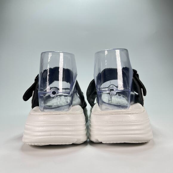 London Fog Nasia White Black Adjustable Straps Sandals WL06328W Womens Size 8W - Picture 5 of 10